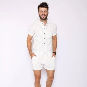 RomperJack Men’s White Chateaux Romper. Size XXL